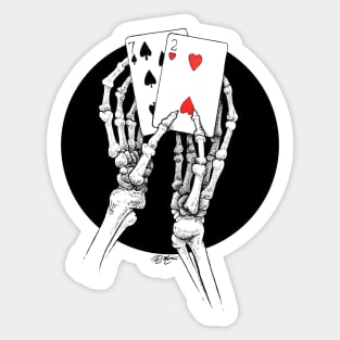 Dead Man's Hand Sticker